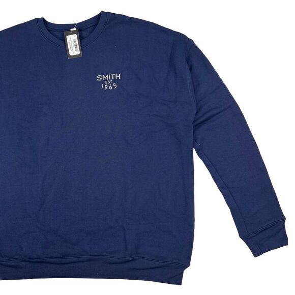 New Smith Men Blue Sweatshirt Pullover US XXL Sixty Five Crew Canvas $89 - Picture 5 of 9